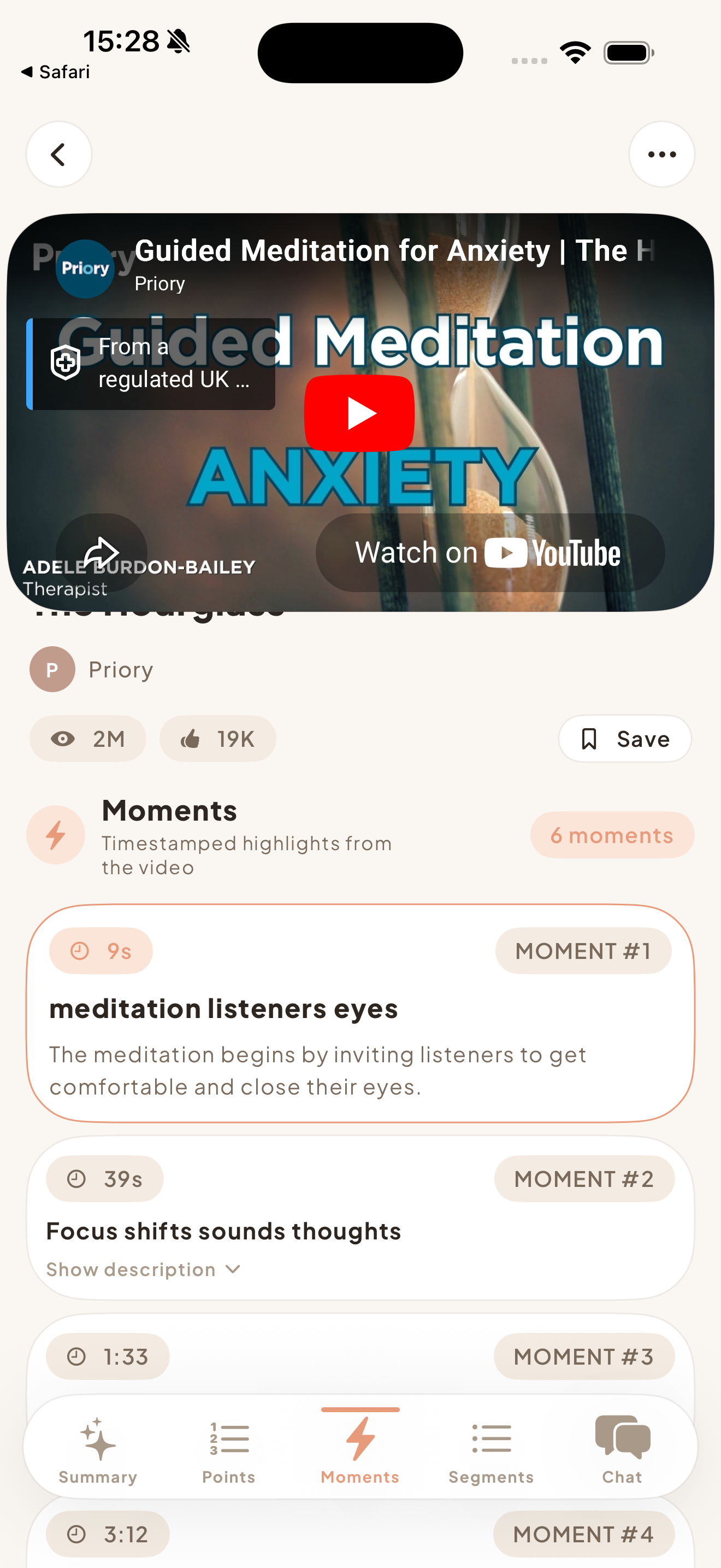 VidSum iOS — Moments